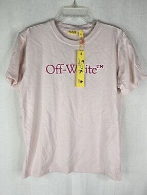 New Off-White Bookish Pink Kids Size 16 Basic Tee Tshirt